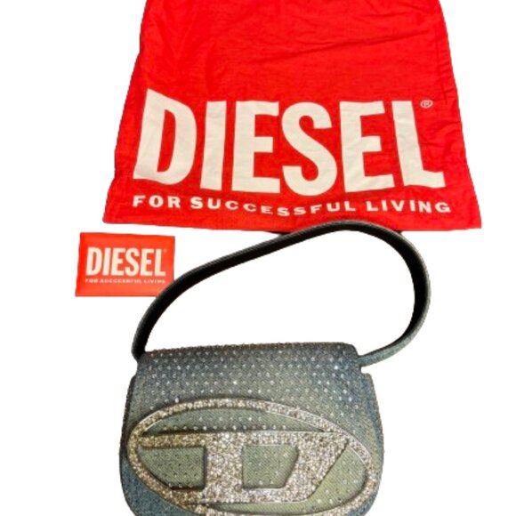 Diesel 1DR crystal-embellished Bag - Blue Denim - Picture 11 of 14